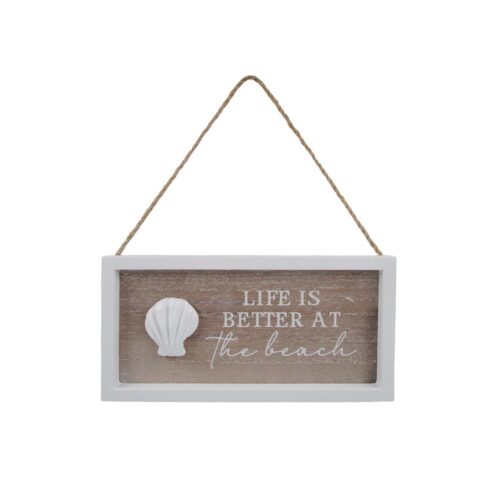 Coastal Wooden Hanging Sign - Coastal (Summer) - life-dec...