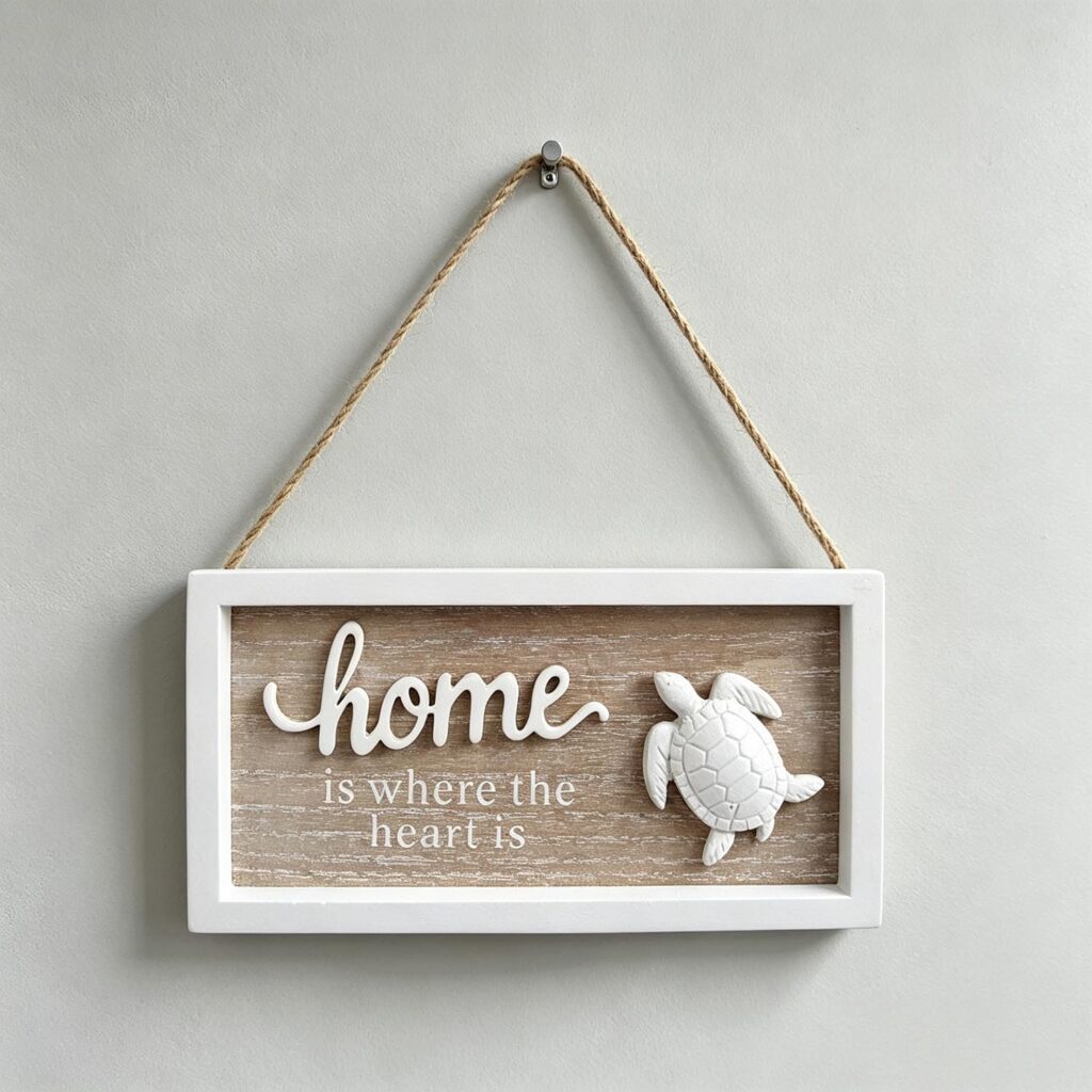 Coastal Wooden Hanging Sign - Coastal (Summer) - life-dec...
