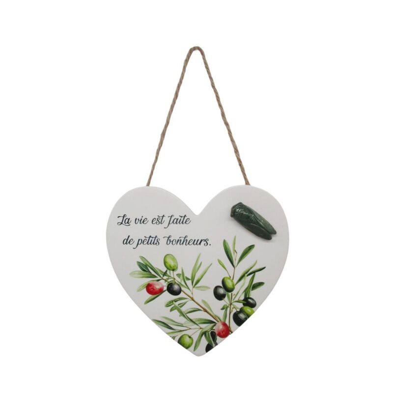Heart‑shaped Wooden Hanging Plaque - Kitchen & Dini...