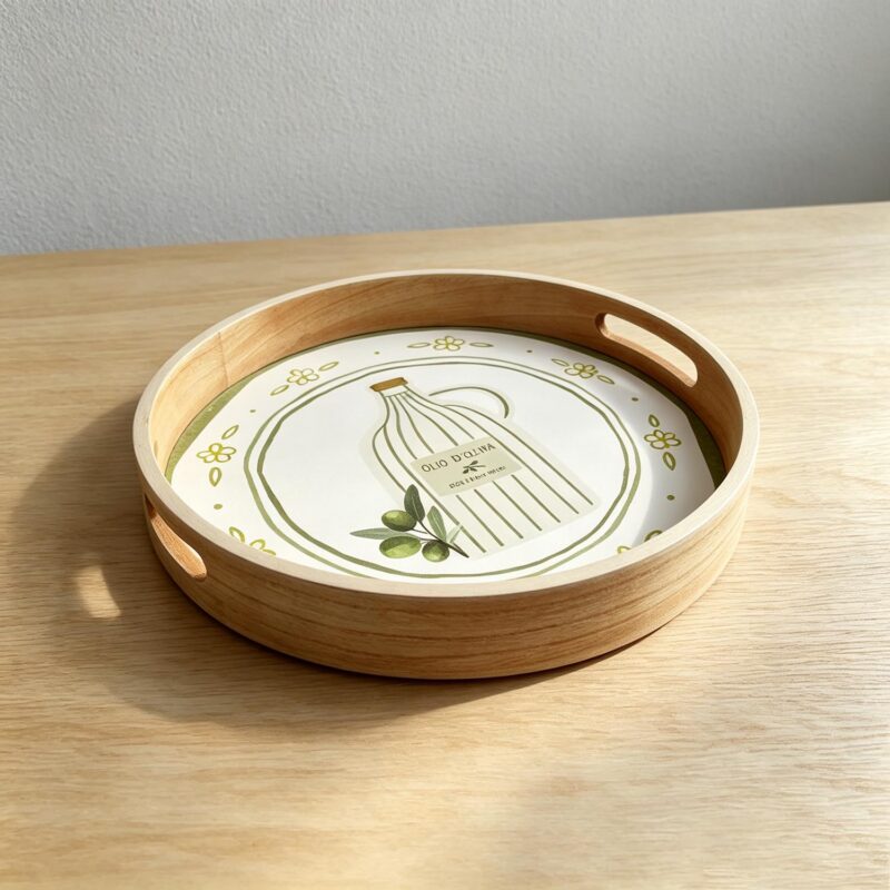 Round Wooden Serving Tray - Kitchen & Dining - life-d...