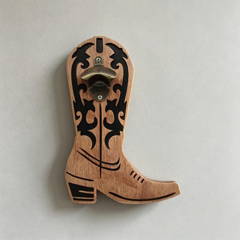 Wooden Cowboy Boot Bottle Opener - Farmhouse & Country - life-deco.com