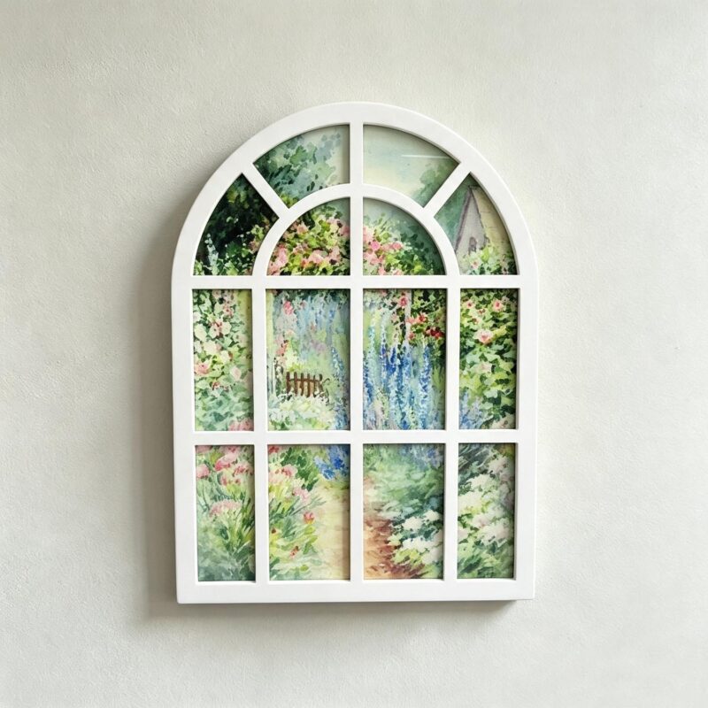 Cadre décoratif « Fenêtre cintrée » - Décoration de jardin - life-dec...
