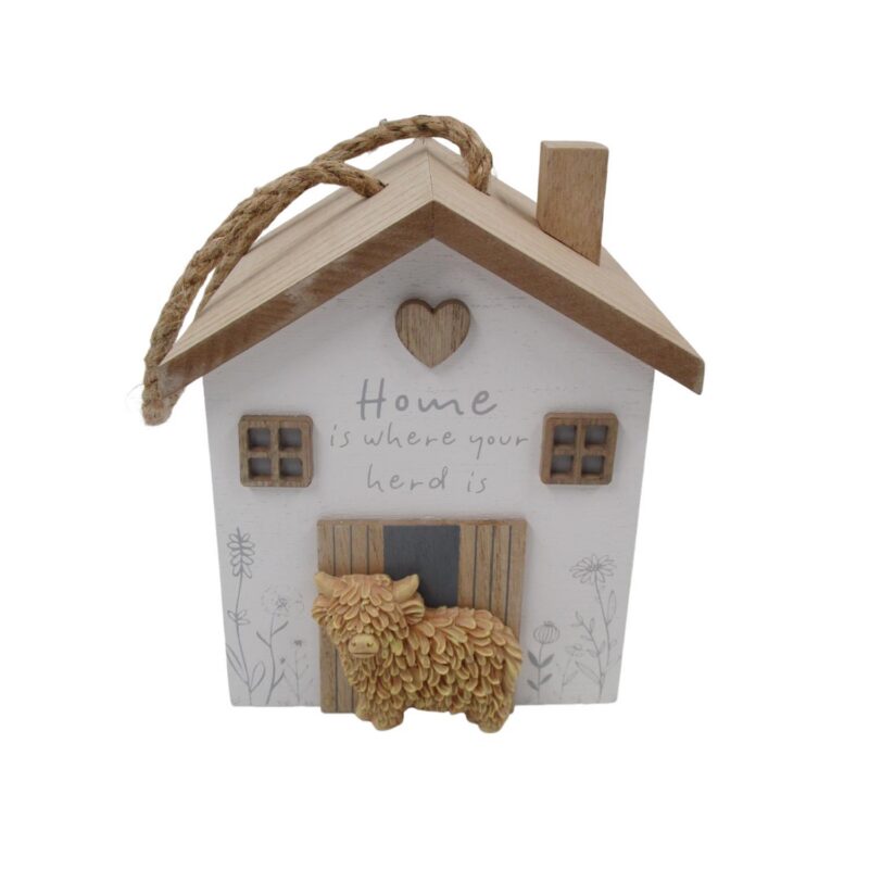 Wooden house hanging ornament - Farmhouse & Country -...