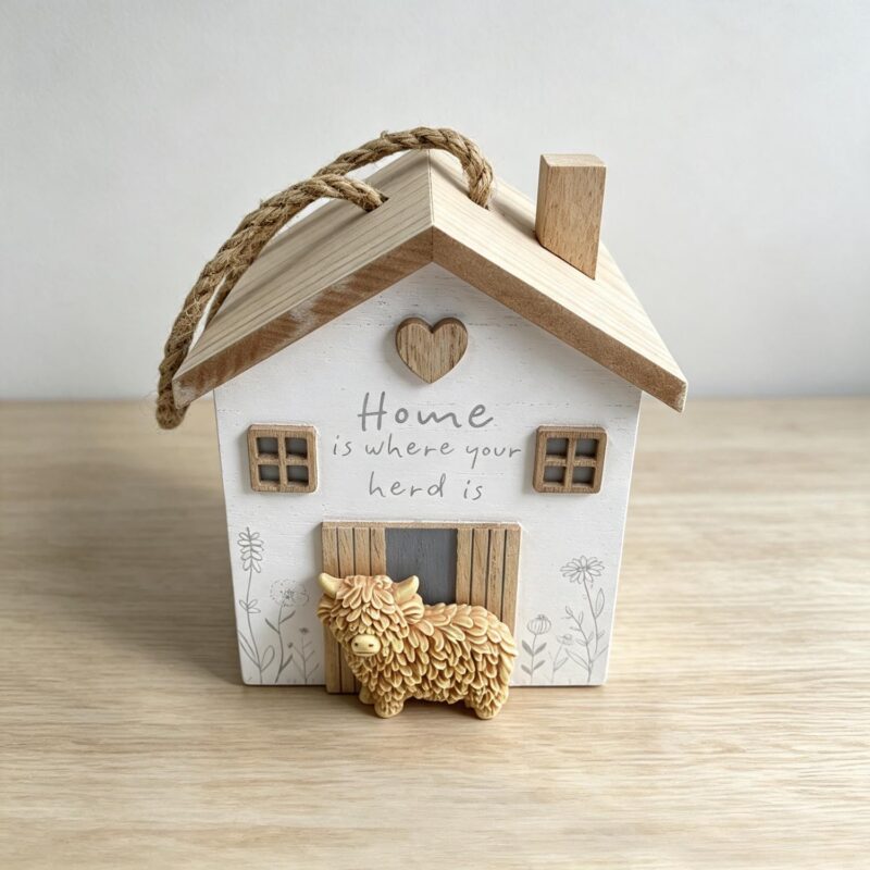 Wooden house hanging ornament - Farmhouse & Country -...