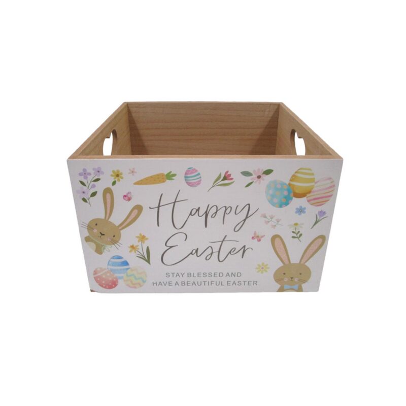 Wooden Storage Crate - Easter - life-deco.com
