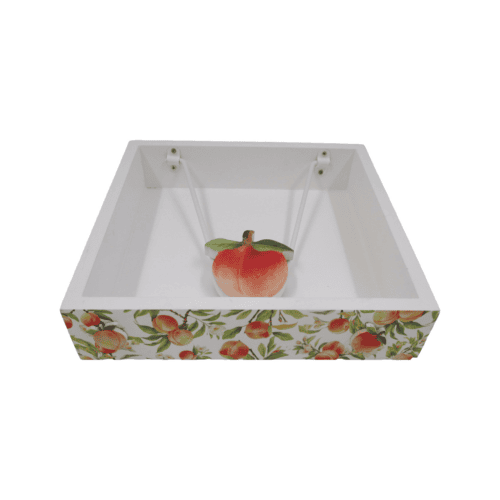 White Peach‑Print Napkin Holder - Kitchen & Dining ...