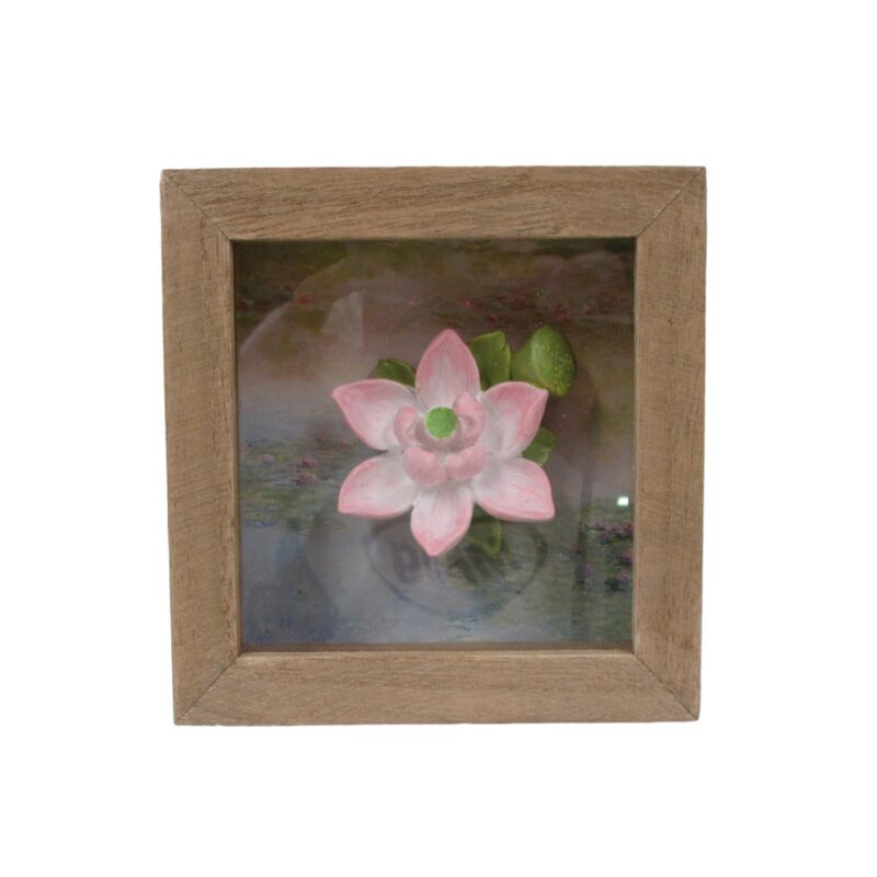 3D Pink‑Lotus Shadow‑Box Frame - Garden Décor - life-deco.com