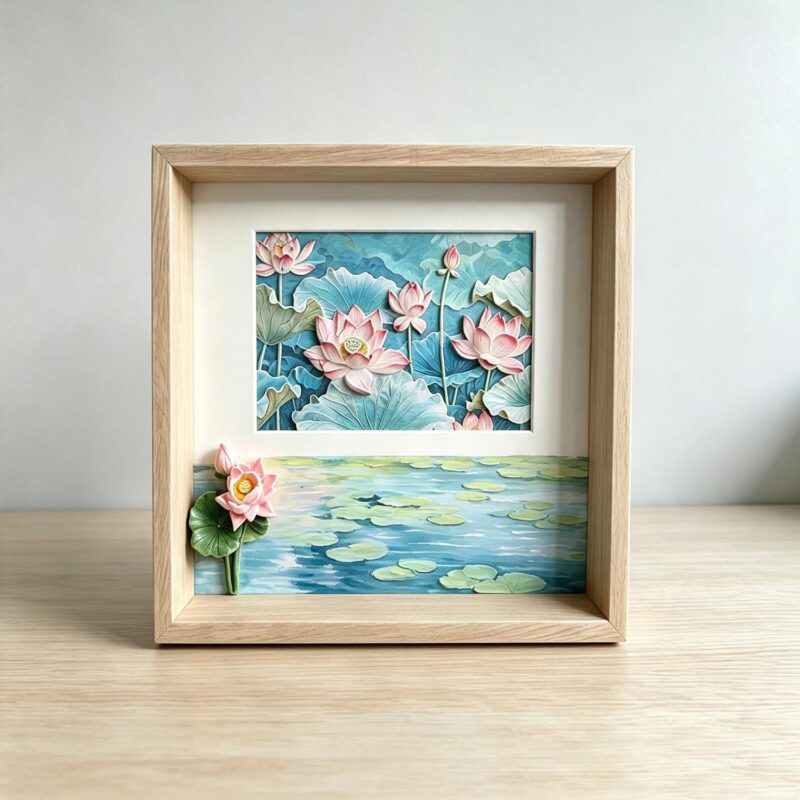 Cornice 3D Lotus Shadow-Box - Decorazioni da giardino - life-deco.com