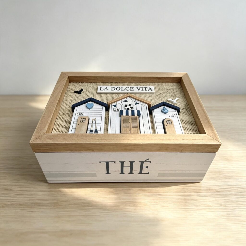 Nautical 3‑D Wooden Storage Shadow‑Box Box - Coastal ...
