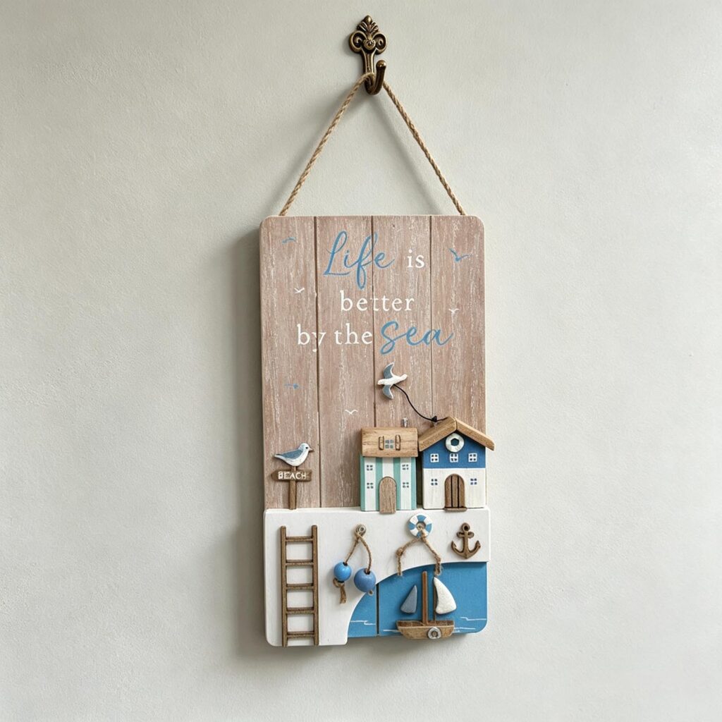 Wooden Hanging Plaque - Coastal (Summer) - life-deco.com