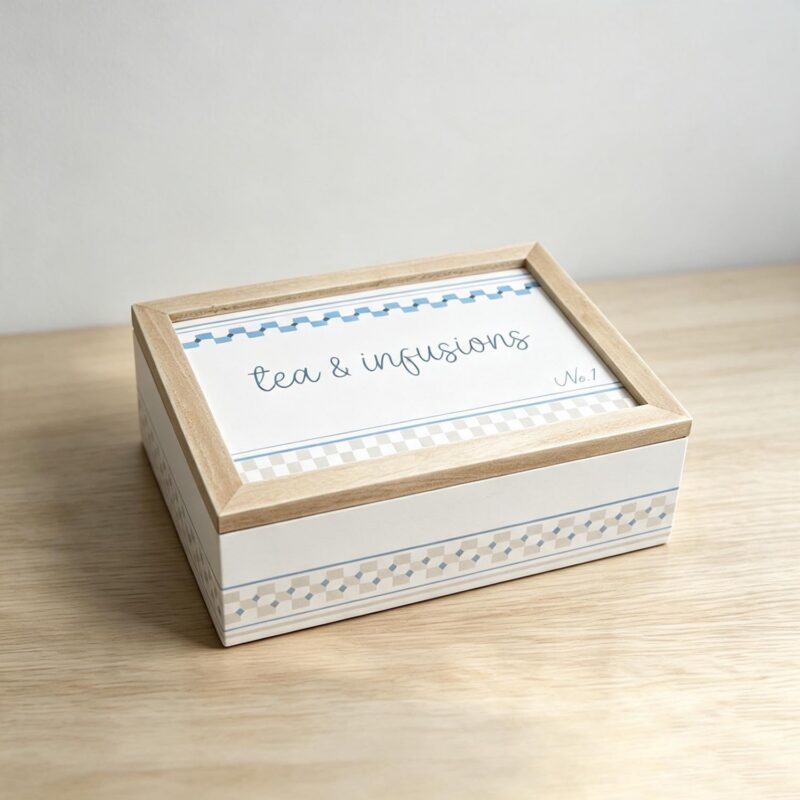 Wooden Tea Storage Box - Coastal (Summer) - life-deco.com