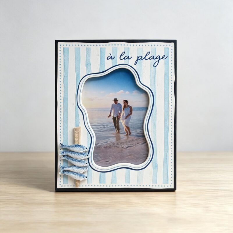 À la Plage Beach‑Style Photo Frame - Kitchen & Din...