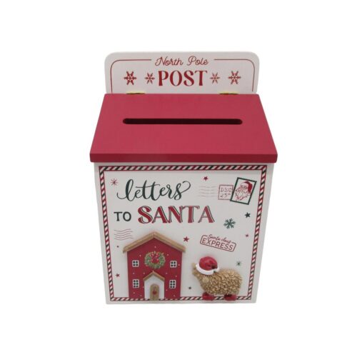 wooden North Pole Post mailbox - Christmas - life-deco.com