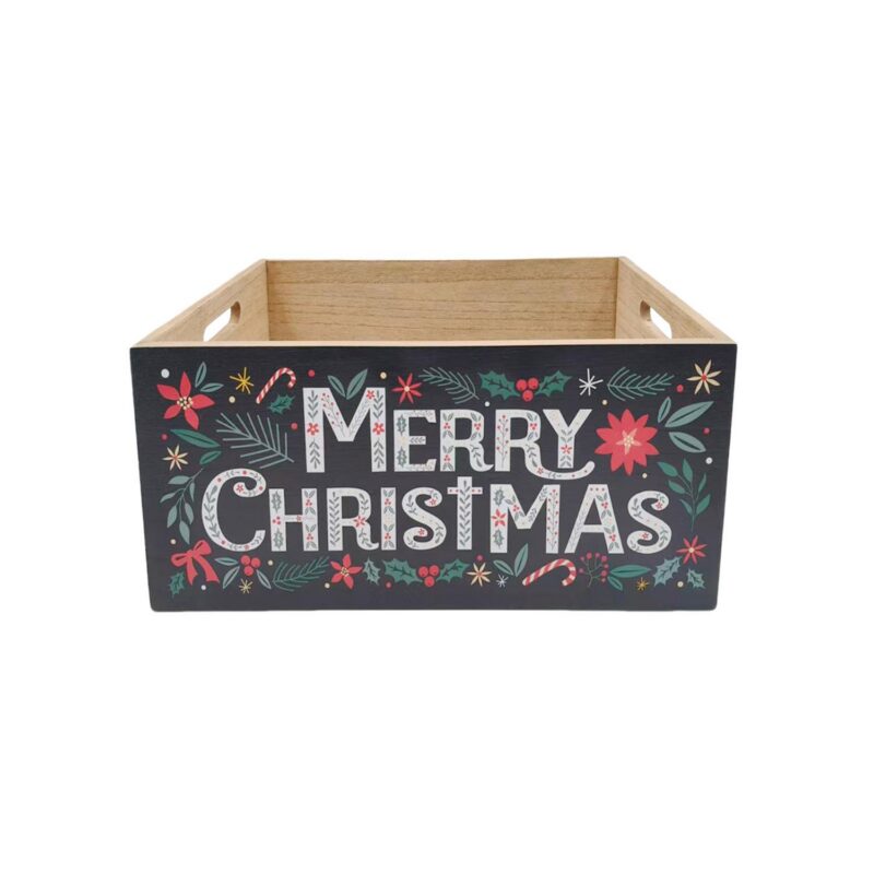 Wooden Basket - Christmas - life-deco.com