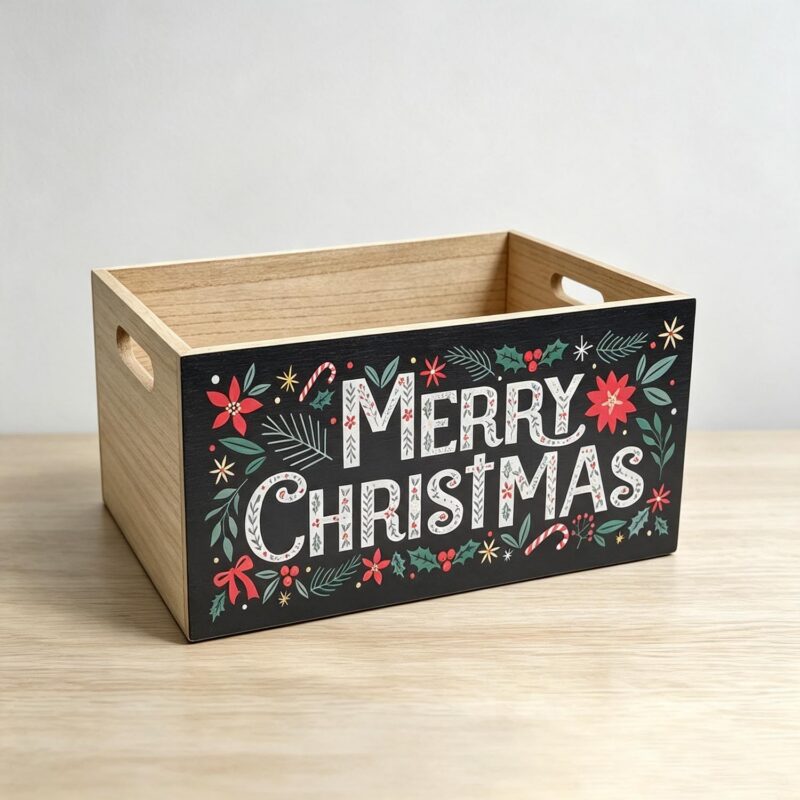 Wooden Basket - Christmas - life-deco.com
