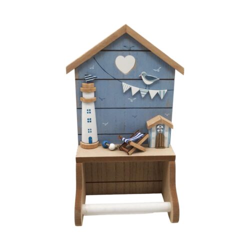 Wooden Wall‑Mounted Paper Towel Holder - Coastal (Summe...