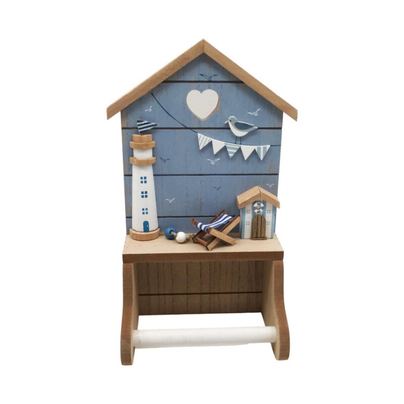 Wooden Wall‑Mounted Paper Towel Holder - Coastal (Summe...