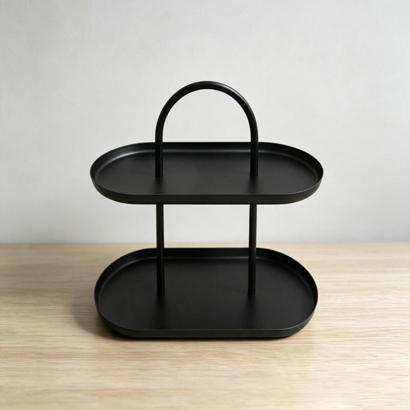 Metal 2‑tier Oval Tray - Tabletop Décor - life-deco.com