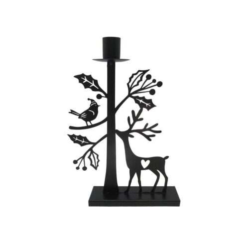 Metal Tree-Deer-Bird Table Candle Holder - Christmas - li...