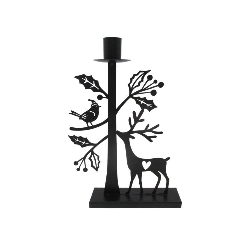 Metal Tree-Deer-Bird Table Candle Holder - Christmas - life-deco.com