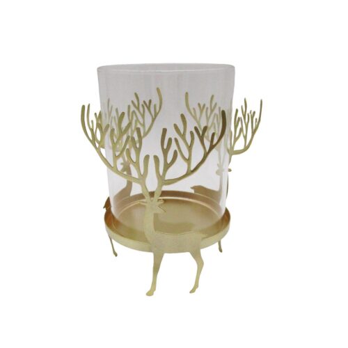 Kerzenhalter „Golden Reindeer“ aus Glas – Weihnachten – life-de...