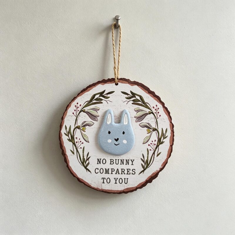 Wood‑Slice Easter Hanging Ornament - Easter - life-deco.com