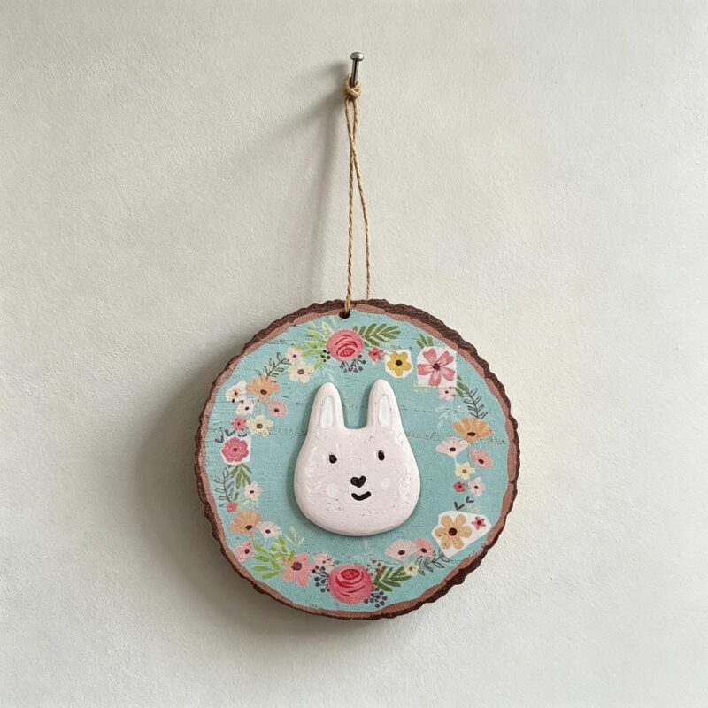 Wood‑Slice Easter Hanging Ornament - Easter - life-deco.com