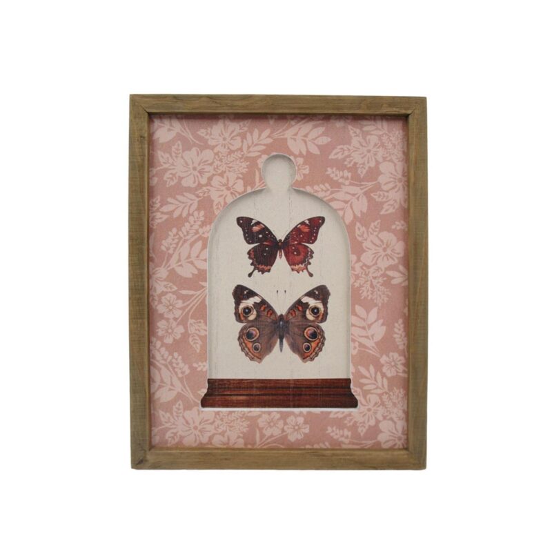 Wooden Framed Butterfly Wall Art - Garden Décor - life-d...
