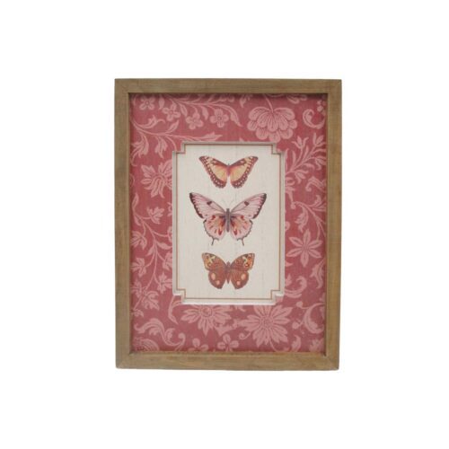 Wooden Framed Butterfly Wall Art - Garden Décor - life-d...