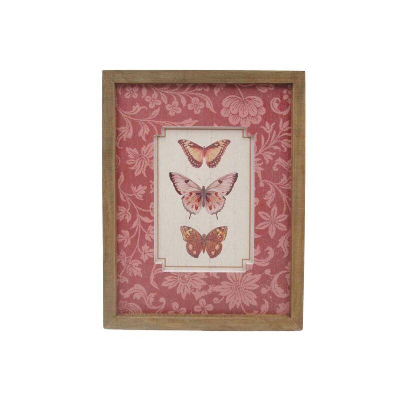 Wooden Framed Butterfly Wall Art - Garden Décor - life-deco.com