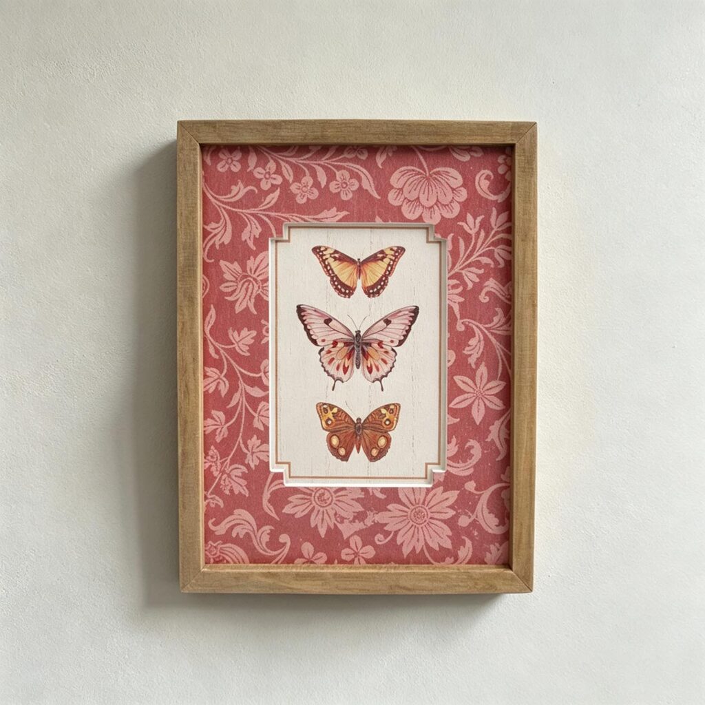 Wooden Framed Butterfly Wall Art - Garden Décor - life-d...