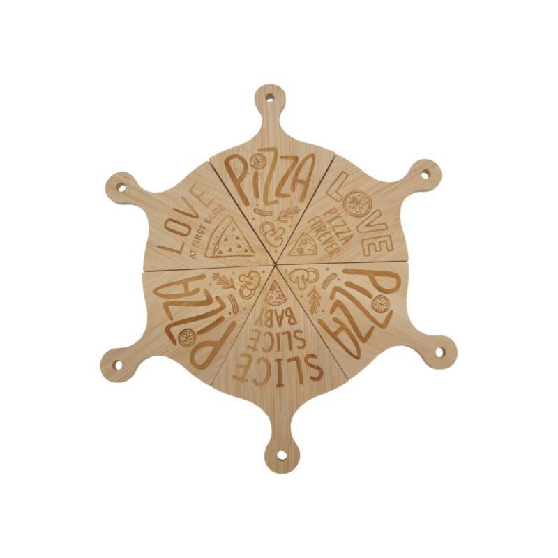 Split‑Style Bamboo Pizza Serving Board Set - Kitchen &a...