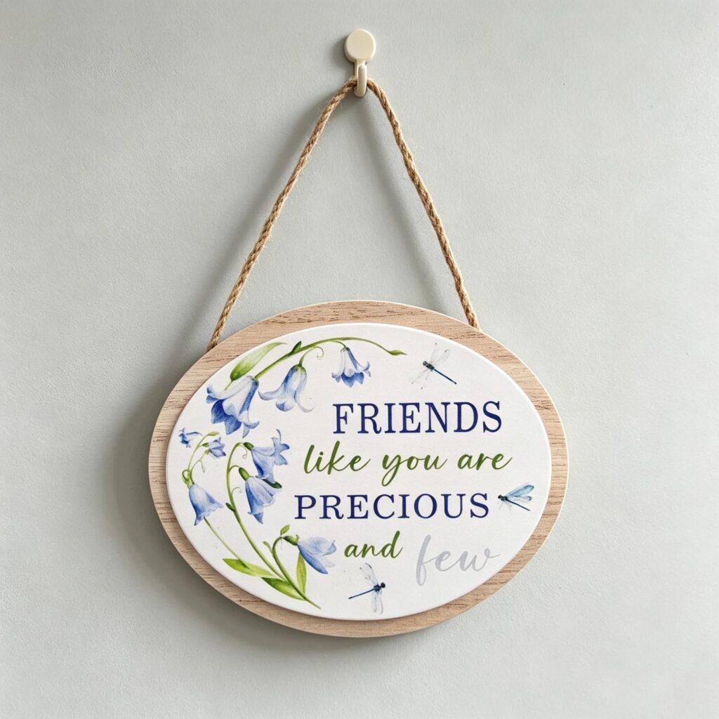 Wooden Hanging Plaque - Love & Friendship - life-deco...