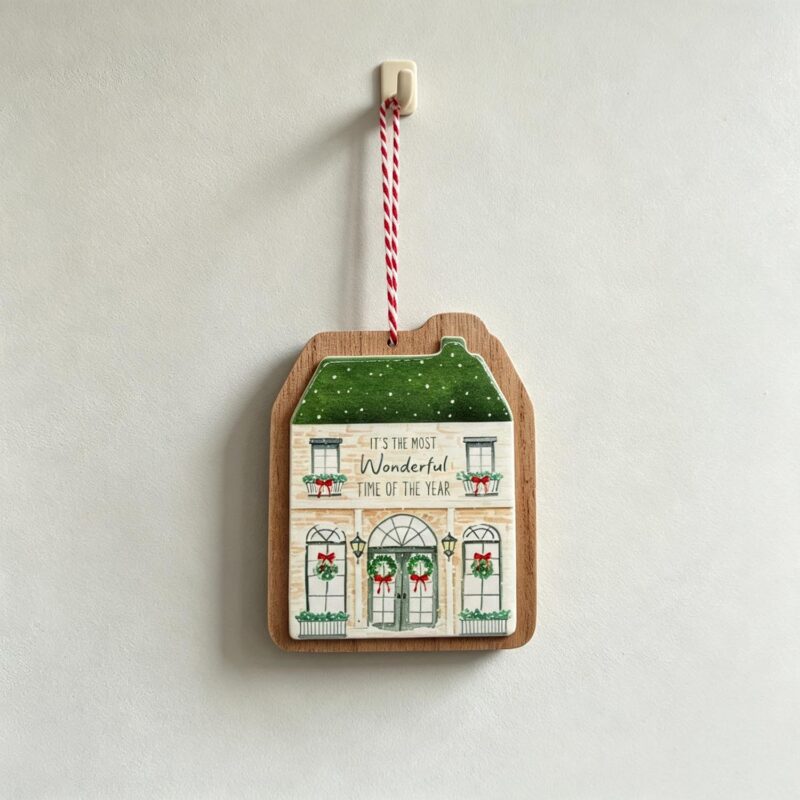 Double‑Layer House‑Shaped Wooden Christmas Hanging Ornament</trp-post-cont...