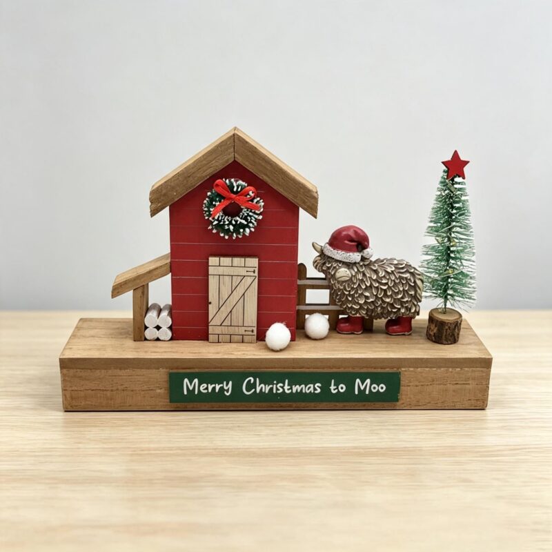 Weihnachtsdekoration im Landhausstil aus Holz für den Tisch – Chris...