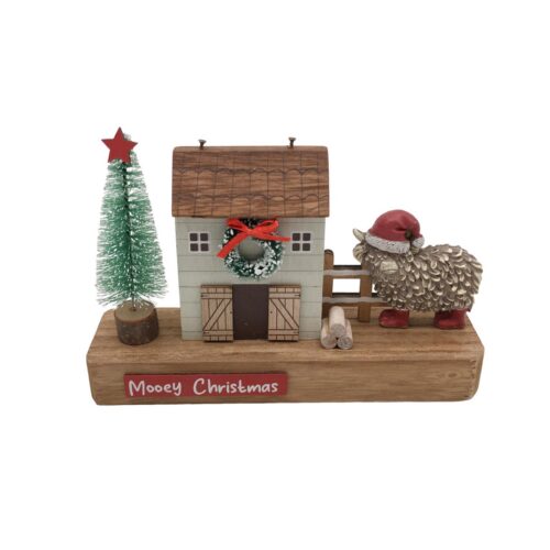 Wooden Farm‑Style Christmas Tabletop Decoration - Chris...