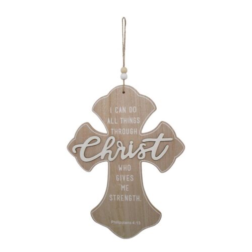 Wooden Ornate Cross Hanging Decor - Spiritual & Relig...