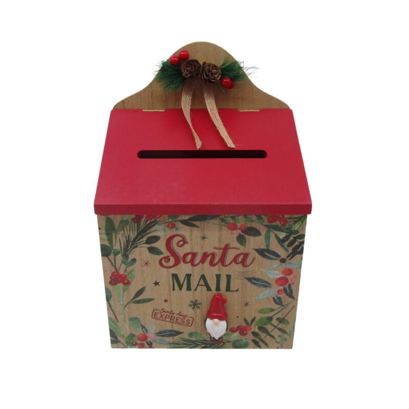 Wooden Santa Mail Christmas Letter Box - Christmas - life-deco.com