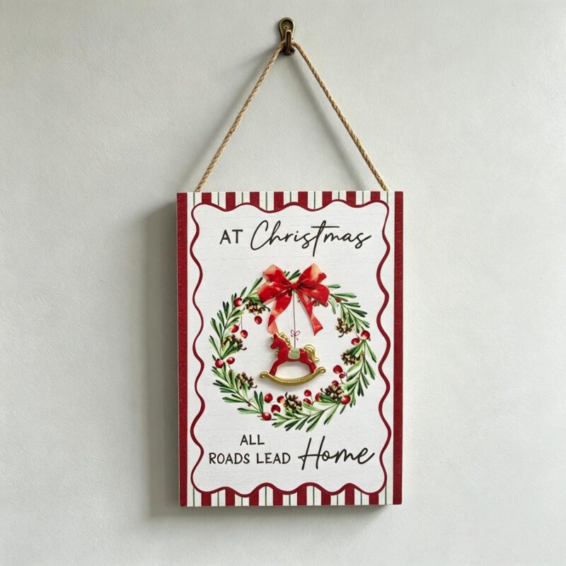 Weihnachts-Hängeplakette aus Holz – Weihnachten – life-deco.com
