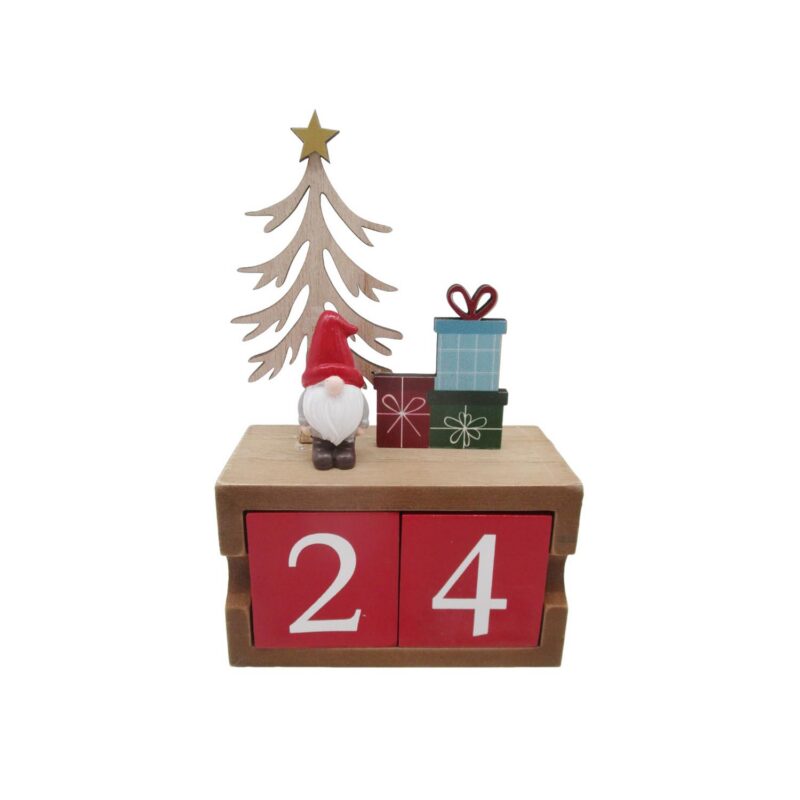 Wooden Block Advent Calendar with Gnome & Cut‑out Tree</trp-post-contai...