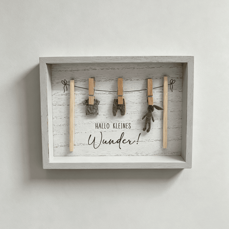 Baby‑Themed Felt Decor Shadow Box - Wall Signs - life-deco.com