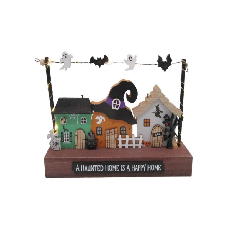 Wooden House Tabletop Decor - Halloween - life-deco.com