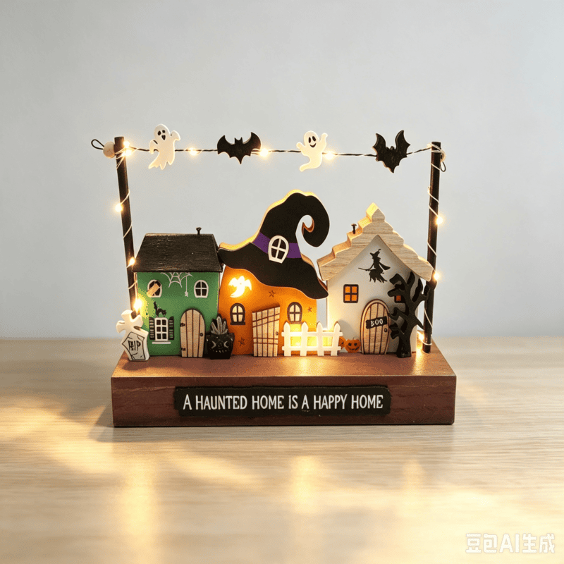 Wooden House Tabletop Decor - Halloween - life-deco.com