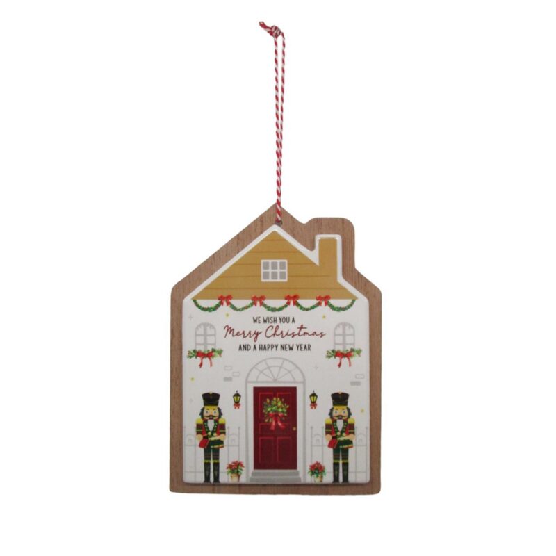House‑Shaped Wooden Christmas Hanging Ornament - Christmas - life-deco.com