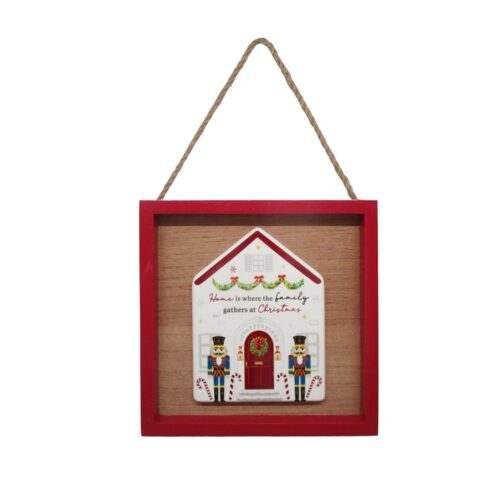Framed Wooden Christmas Hanging Plaque - Christmas - life...