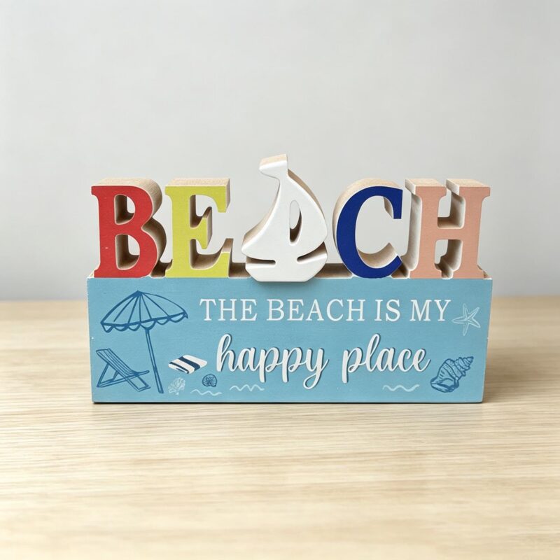 Wooden Tabletop Sign - Coastal (Summer) - life-deco.com