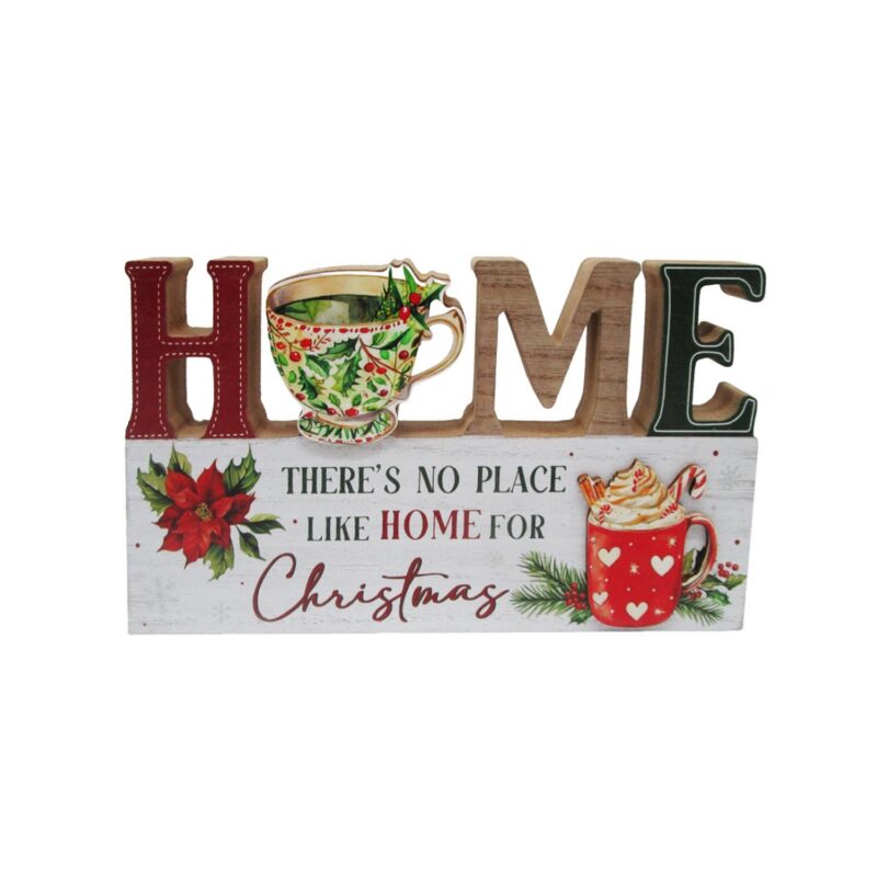 HOME Wooden Christmas Tabletop Sign - Christmas - life-deco.com