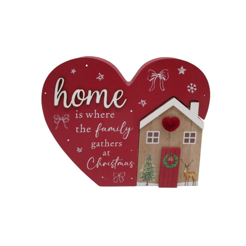 Home & Family Heart‑Shaped Wooden Tabletop Ornament</trp-post-container...