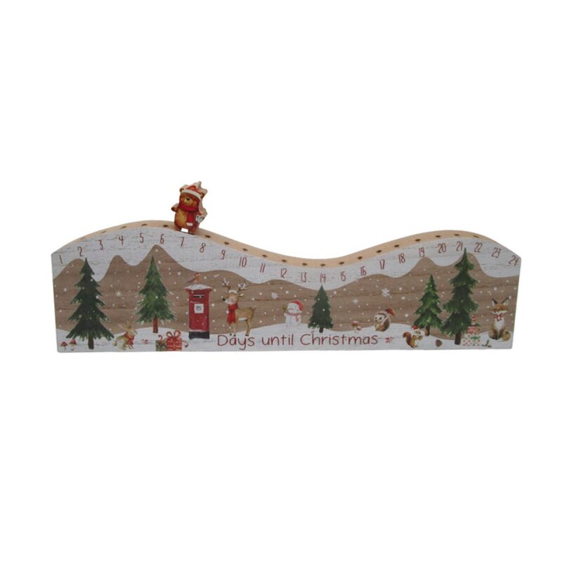 Wooden Slider Christmas Countdown Advent Calendar - Chris...