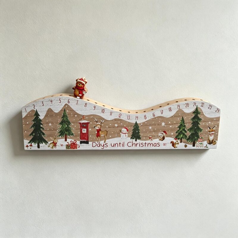 Wooden Slider Christmas Countdown Advent Calendar - Chris...